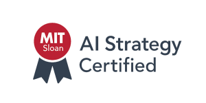 An image that represents that we are certified in AI strategy from MIT Sloan